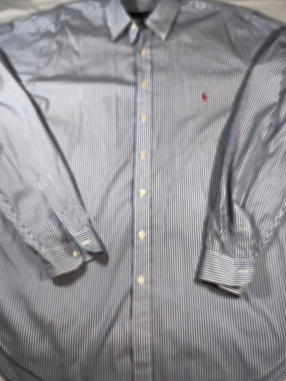 Men's Light Blue Stripe Button-Down Dress Shirt - Polo by Ralph Lauren